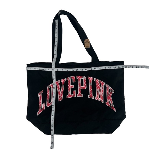 NWT PINK Victoria’s Secret Black “LOVEPINK” Shoulder Bag - Picture 5 of 7